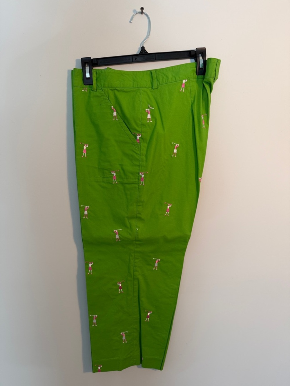 Lilly Pulitzer  Green Embroidered Golfer Pants